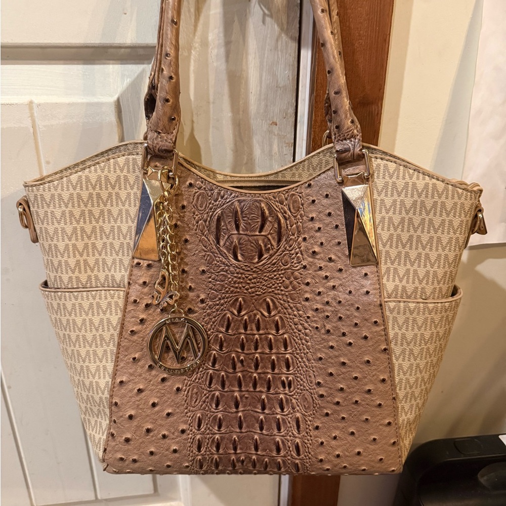 Chic Brown and Tan Women's Tote Bag